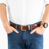 Tom Tailor Męski Pasek Skórzany Klasyczny Skóra Tg1068l89/690 40mm Gürtel Q.6789 0690 Darkbrown